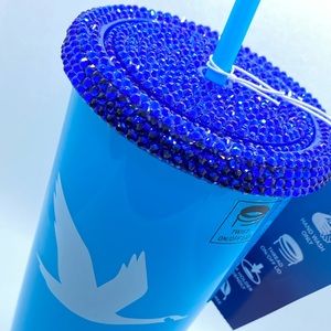 Rhinestone Wawa Blue Color Changing Cold Cup